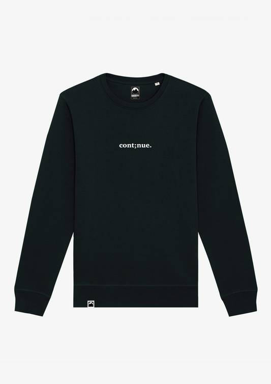 CONT;NUE BLACK SWEATSHIRT